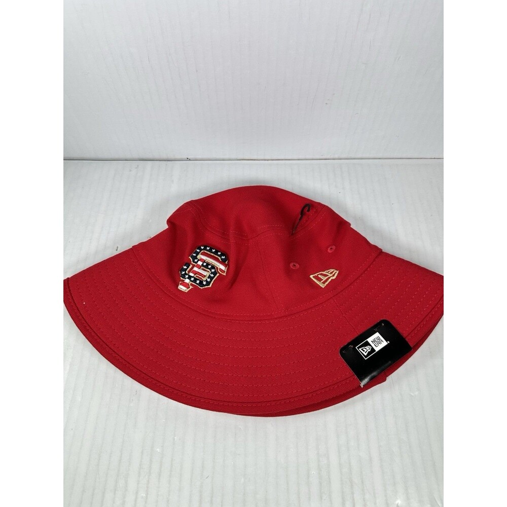 New Era San Francisco Giants 4th of July Bucket Hat Red Men’s OSFM USA NWT